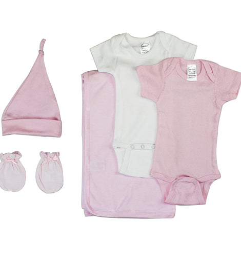 Newborn Baby Girl 5 Pc Layette Baby Shower Gift