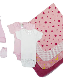 Essential Newborn Baby Girl 8 Piece Layette Set