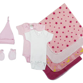 Essential Newborn Baby Girl 8 Piece Layette Set