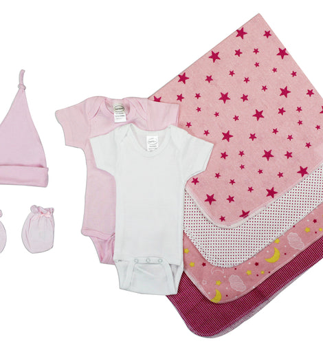 Essential Newborn Baby Girl 8 Piece Layette Set