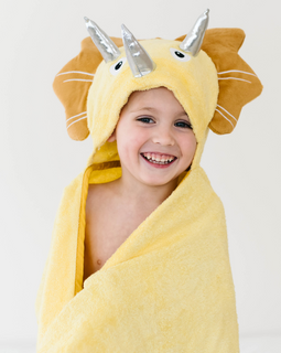 Bamboo Hooded Towel (Yellow Dinosaur)