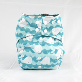 Earthlie Cloth Diaper - Whales