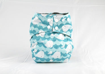 Earthlie Cloth Diaper - Whales