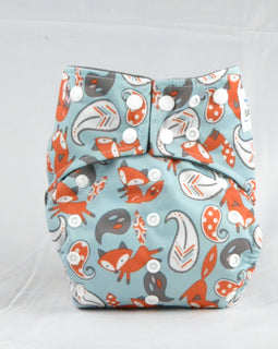 Earthlie Cloth Diaper - Foxes