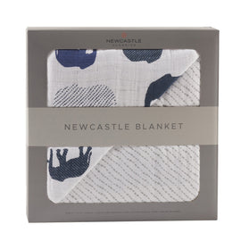Blue Elephants Newcastle Blanket