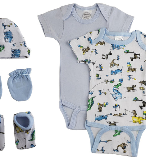 Newborn Baby Boys 5 Pc Layette Baby Shower Gift