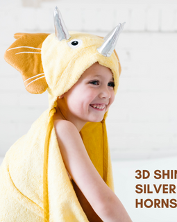 Bamboo Hooded Towel (Yellow Dinosaur)