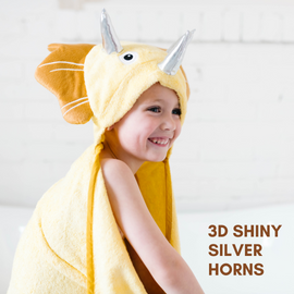 Bamboo Hooded Towel (Yellow Dinosaur)