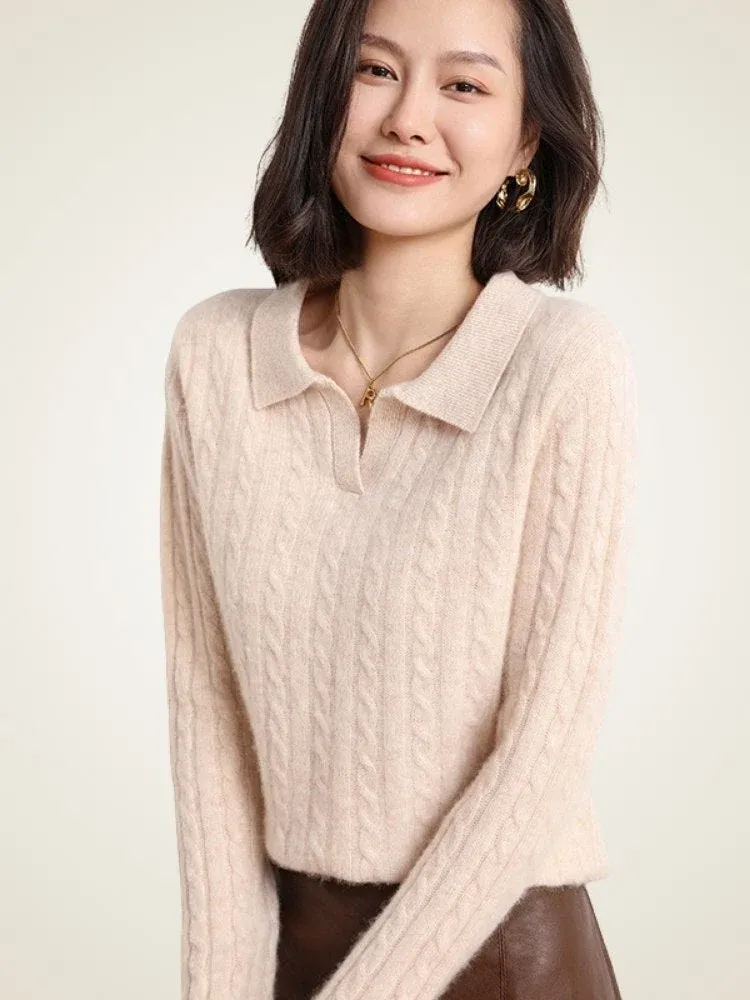 Enlora Polo Sweater — Beige