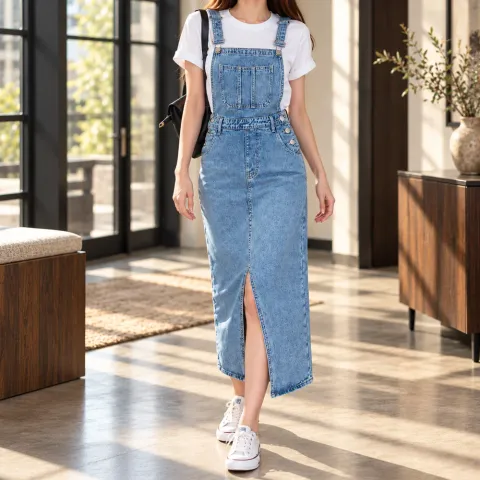 Anneliese Denim Pinafore