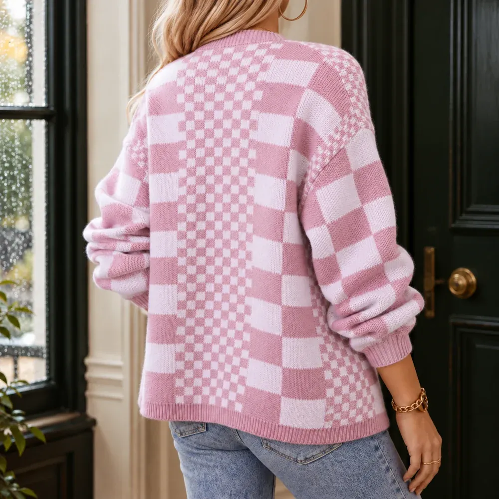 Colette Plaid Cardigan — use view