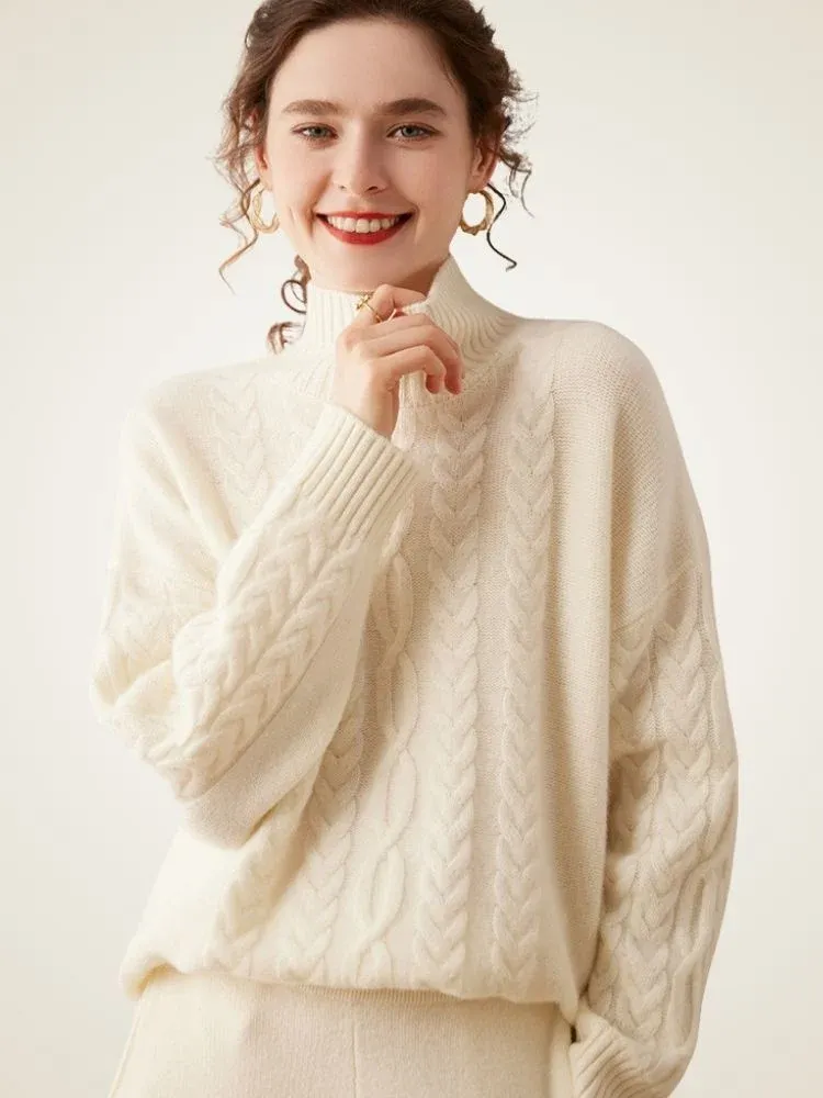 Odessa Cable Sweater — Ivory