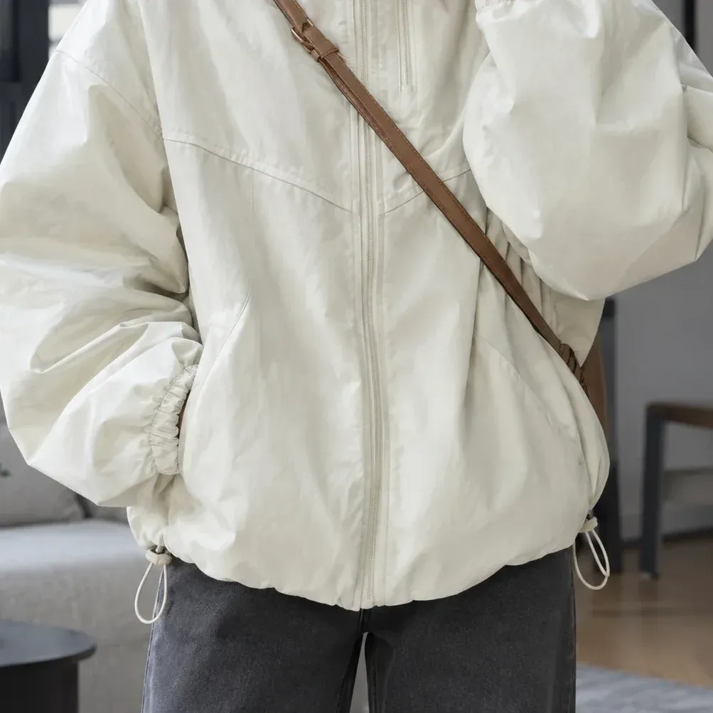 Cordelia Hooded Jacket — Off White lower garment detail