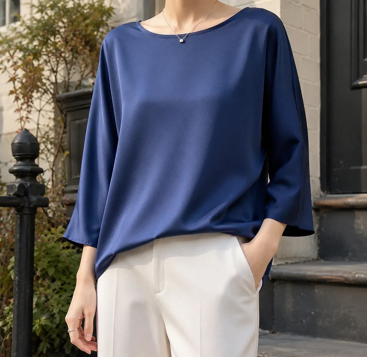 Adelia Relaxed Drape Top — photograph 1