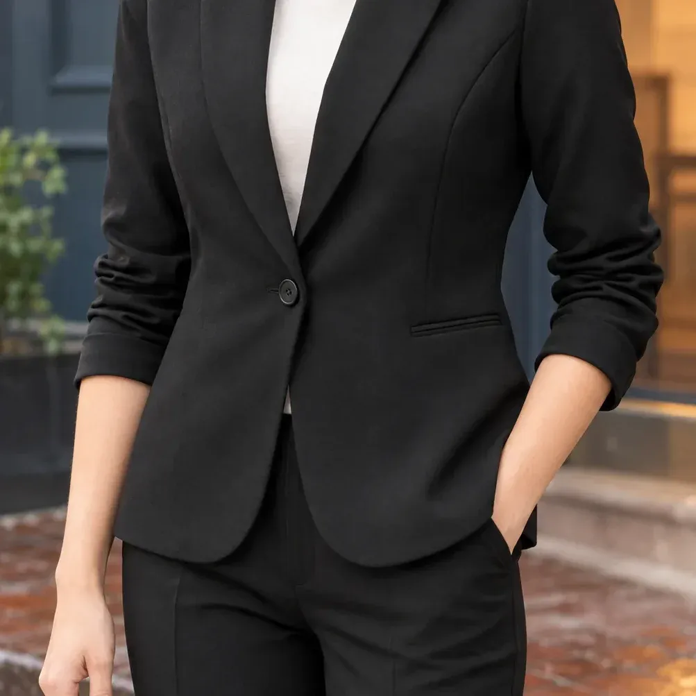 Alba Tailored Blazer — Black alternate view