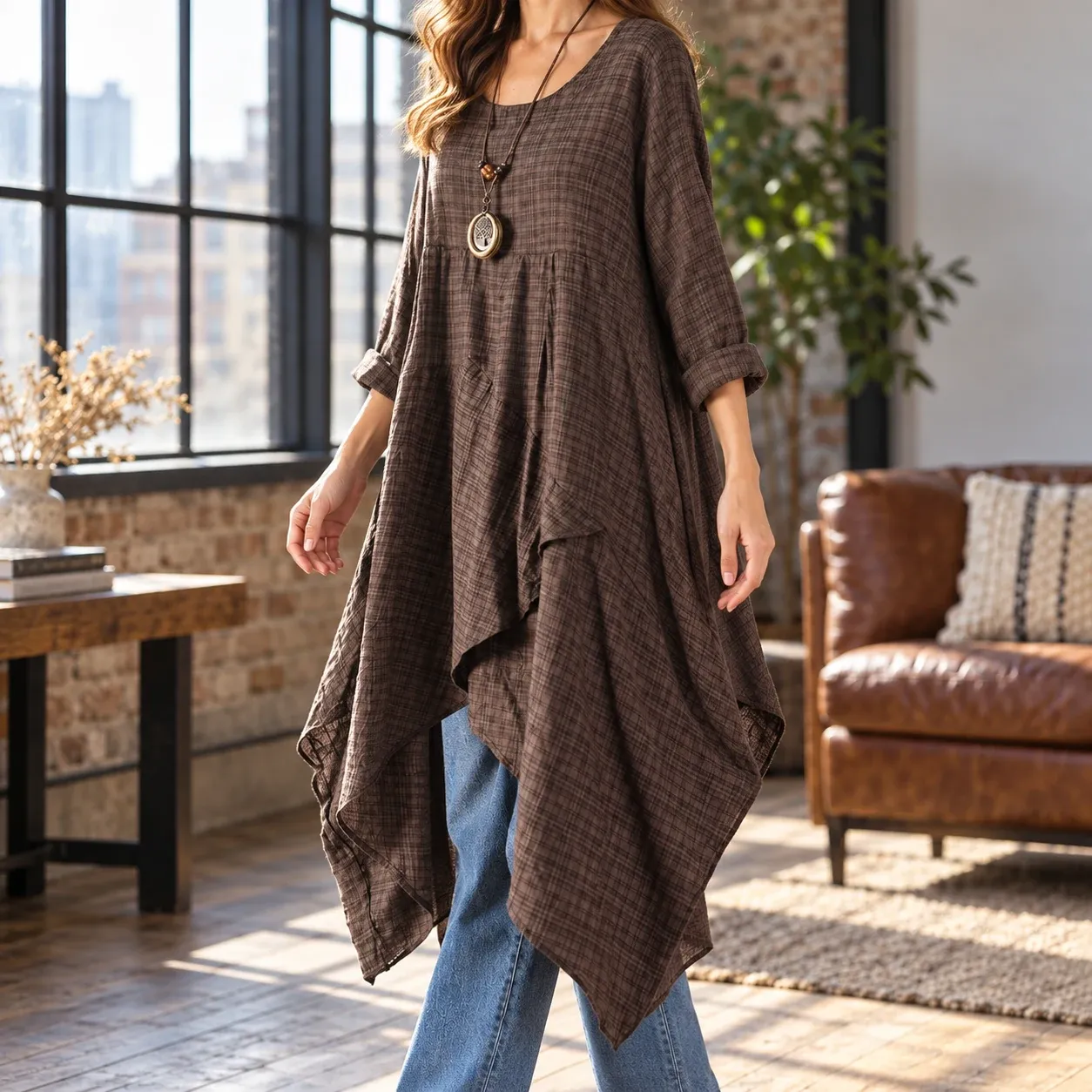 Daphne Asymmetric Shirt Dress alternate view