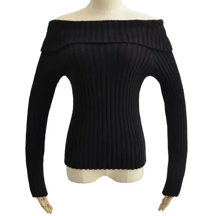 Iris Ribbed Sweater — Black