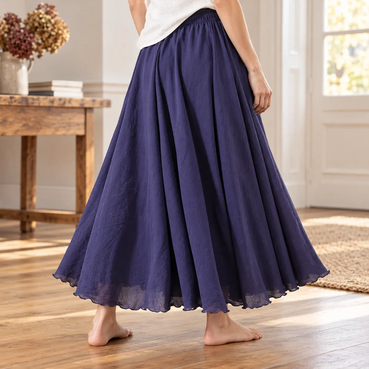 Lyra Flowing Maxi Skirt, source-supported alternate view