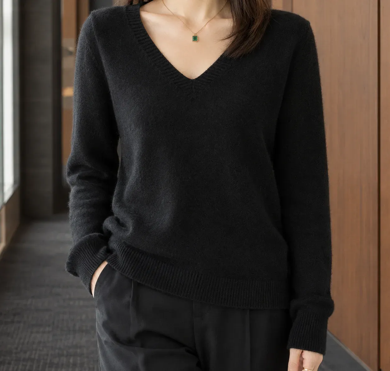 Melanie V-Neck Sweater — photograph 1