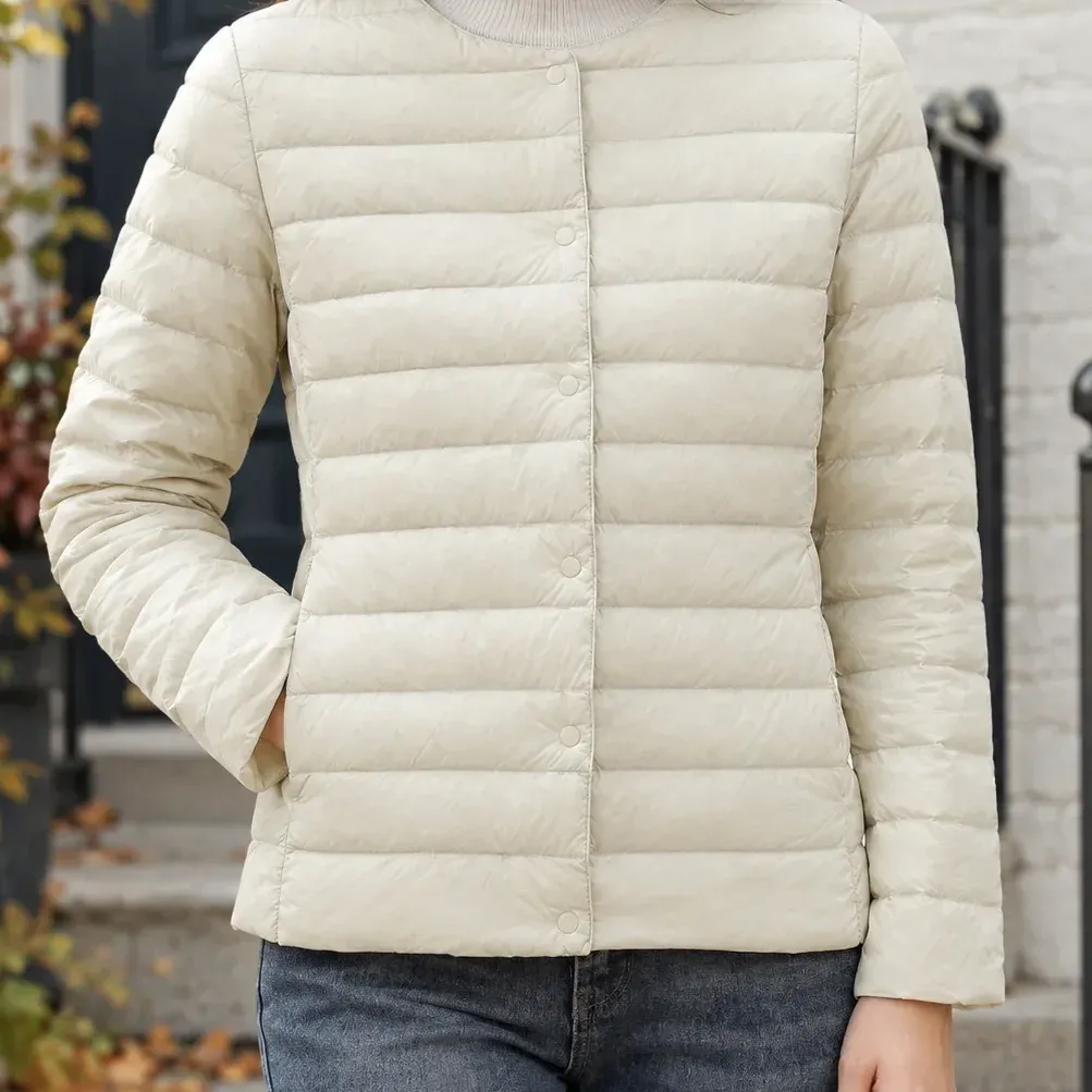 Benedetta Quilted Jacket — Off White construction detail