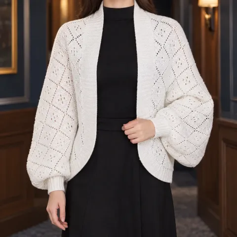 Ancelin Openwork Cardigan