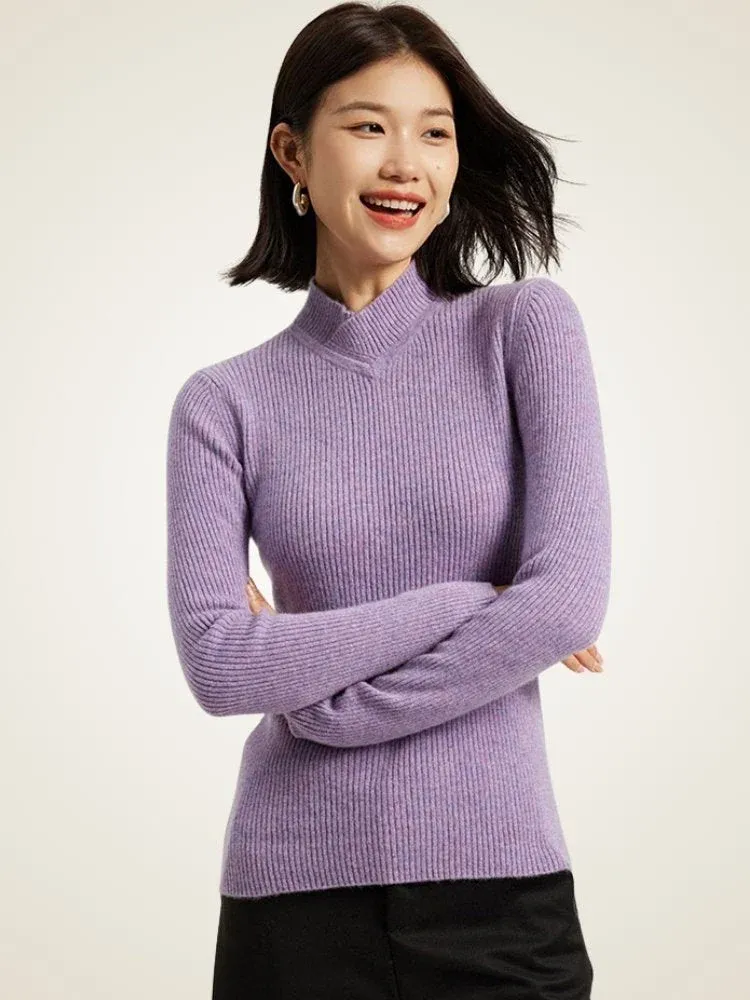 Alenia Ribbed Sweater — Lavender