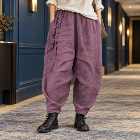 Maribel Linen Harem Pants