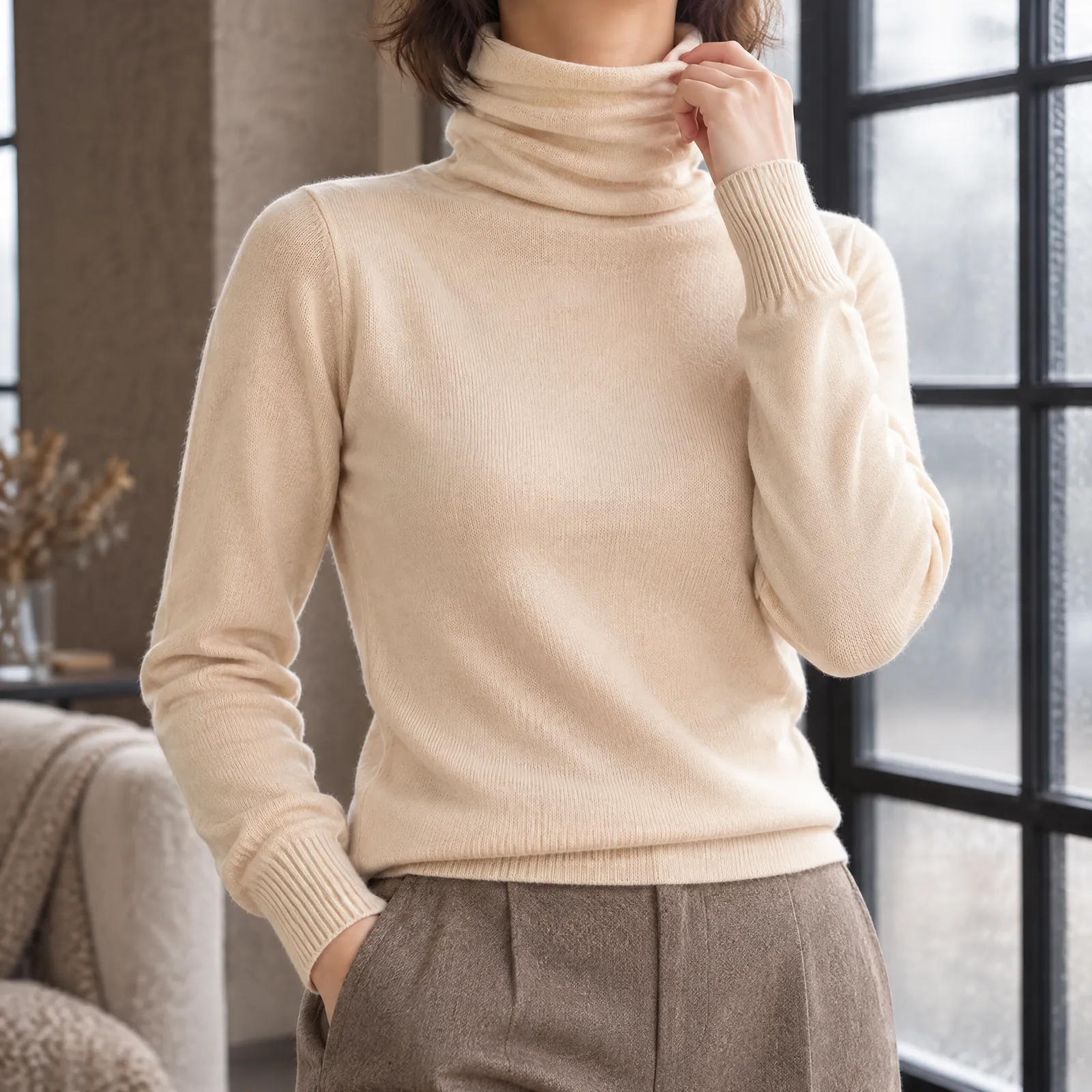 Alder Pile Collar Knit: lead photograph of the selected source color
