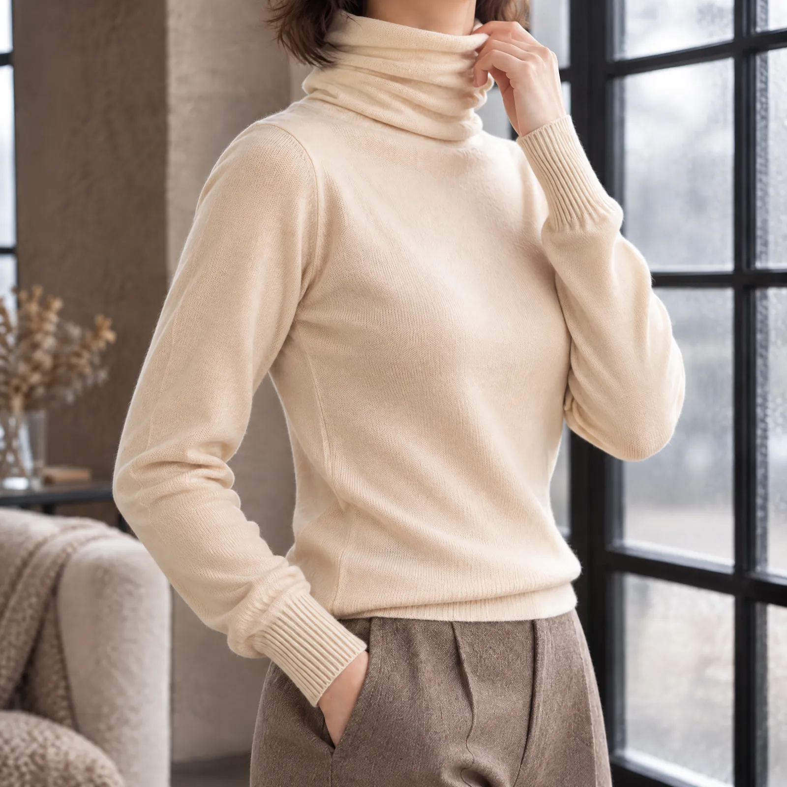 Alder Pile Collar Knit: use photograph of the selected source color