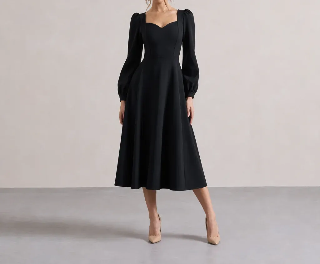 Fosca Sweetheart Midi Dress — photograph 1
