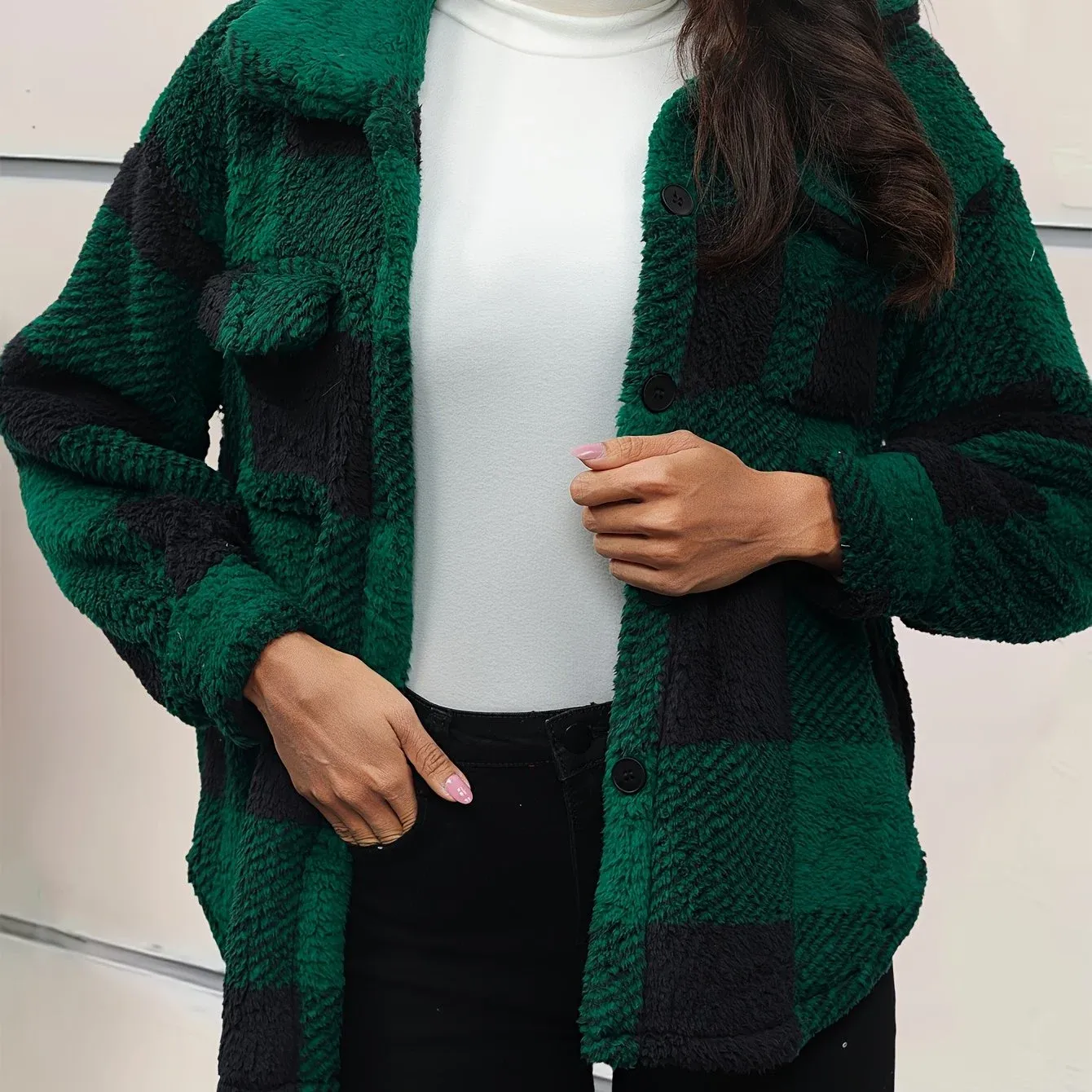 Maisie Check Jacket — Green