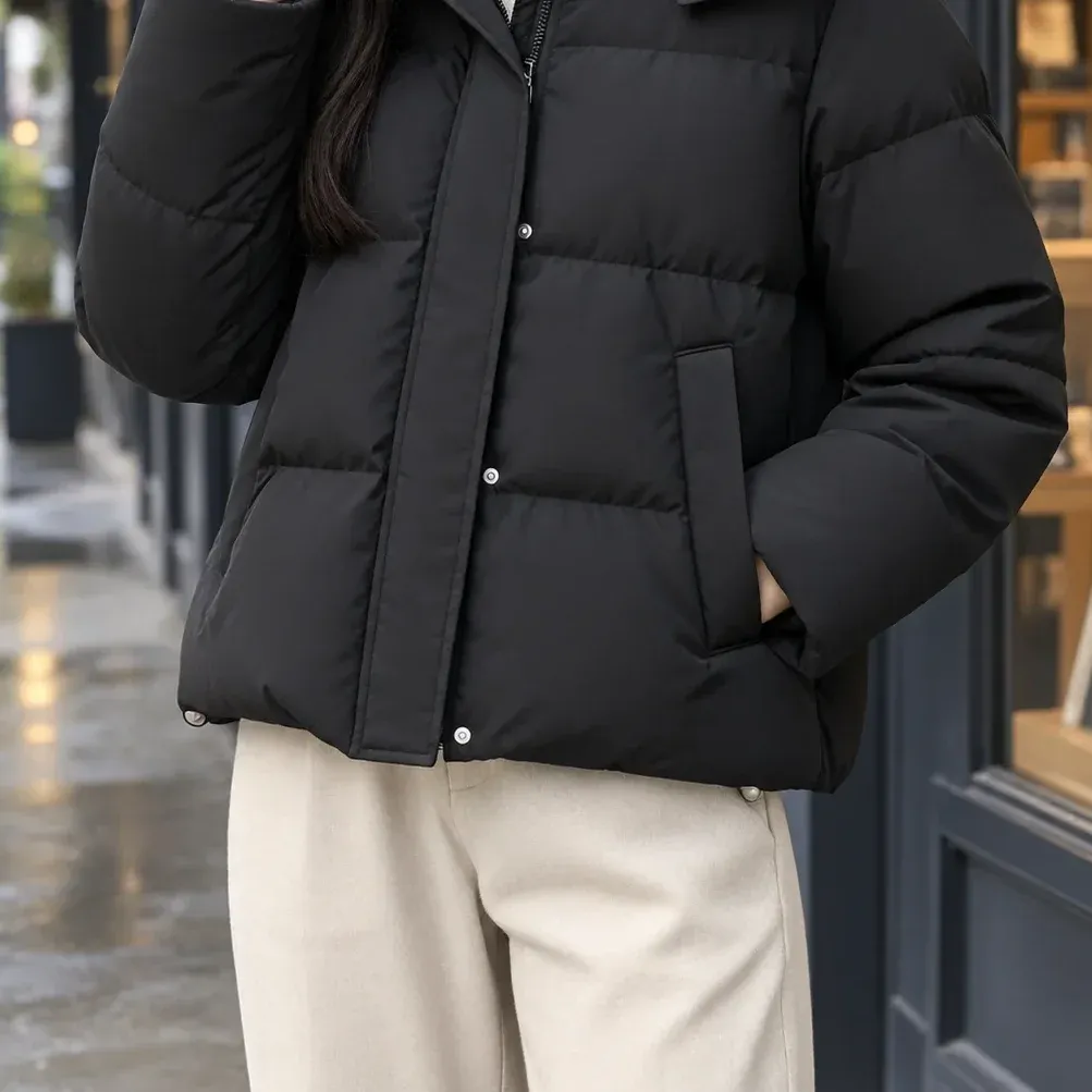 Eliza Hooded Jacket — Classic Black lower garment detail
