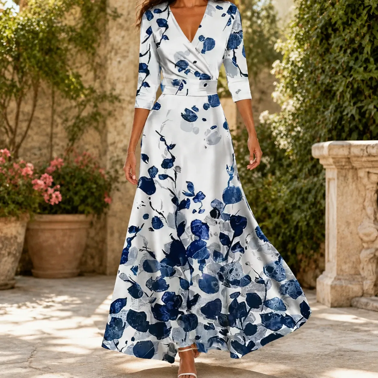 Adriana Wrap Maxi Dress — photograph 1