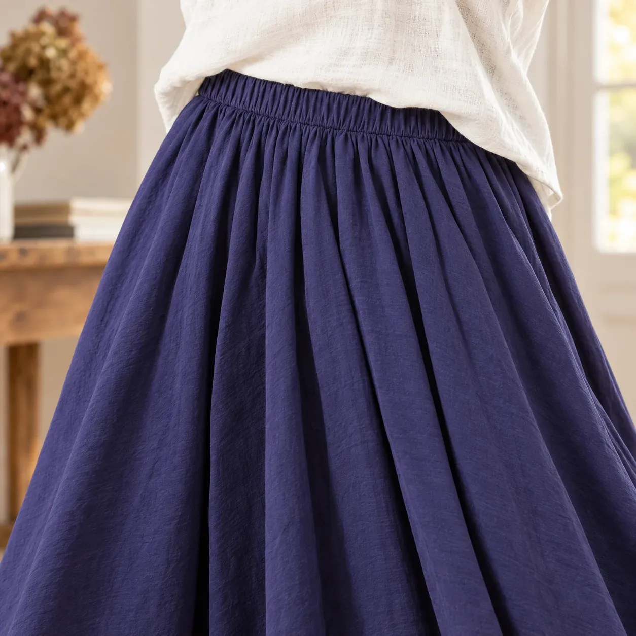 Lyra Flowing Maxi Skirt, construction detail