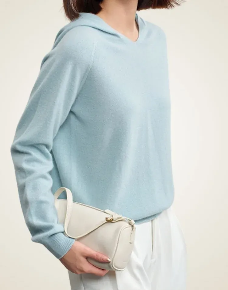 Aisling V-Front Knit Hoodie — photograph 10