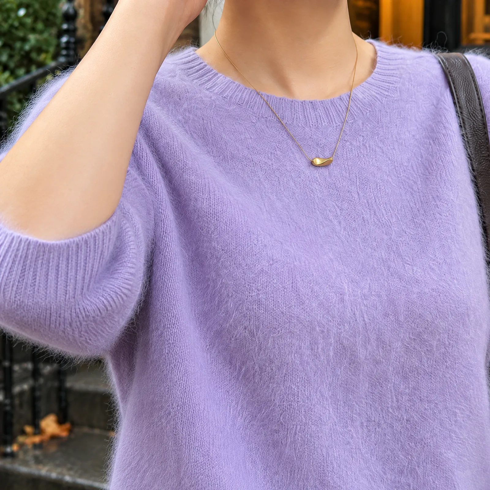 Kingsley Brushed Knit Sweater: detail photograph of the selected source color