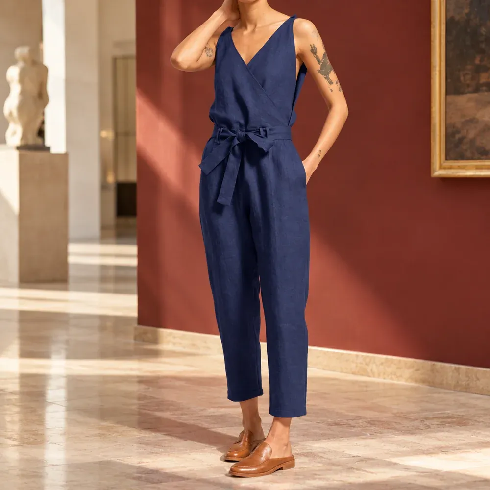 Noelle Cotton Jumpsuit — lead view