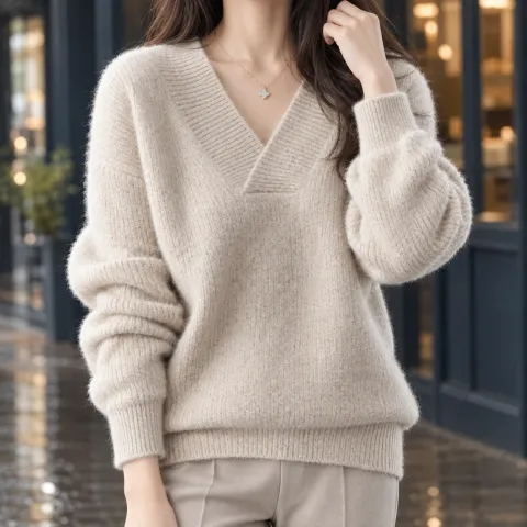 Joelle Wide-V Sweater