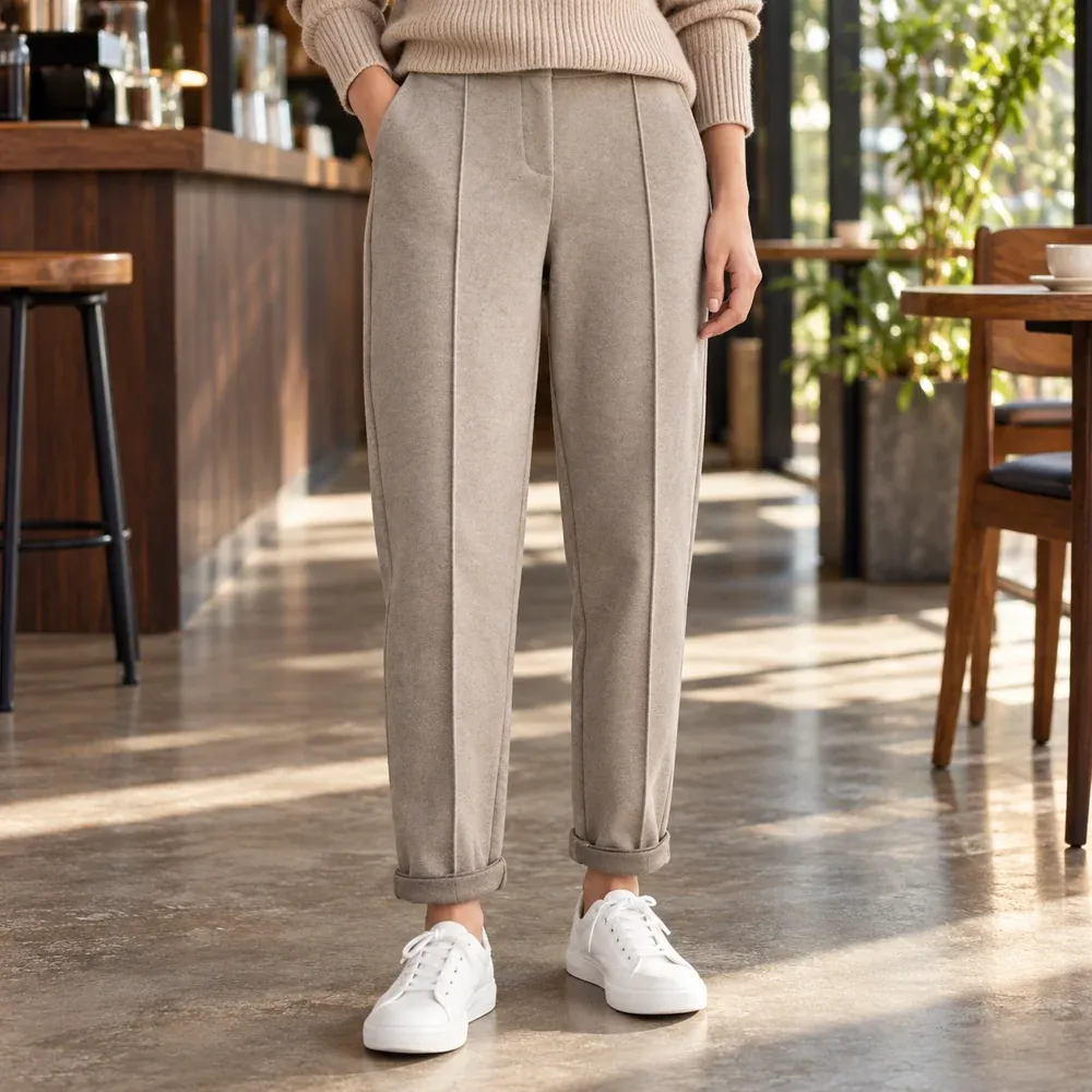 Coralie High Waist Pants — front worn view