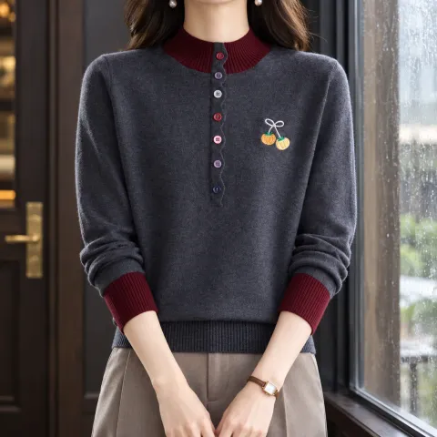 Ashley Button-Neck Sweater
