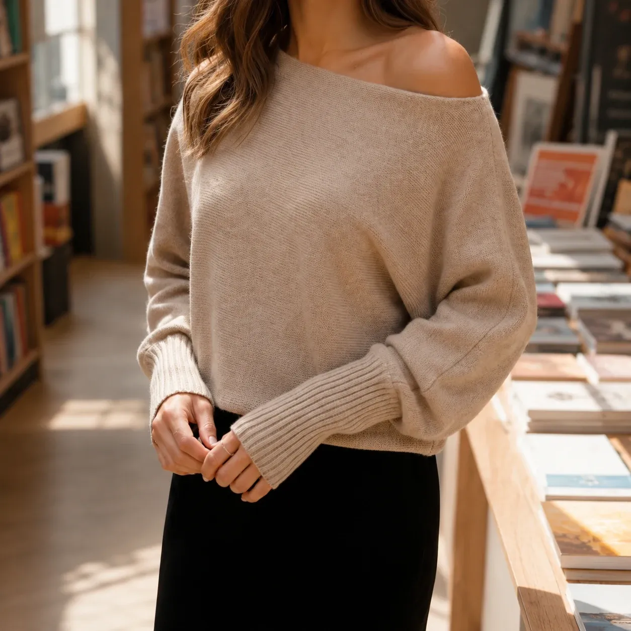 Fleur Off-Shoulder Sweater — photograph 1