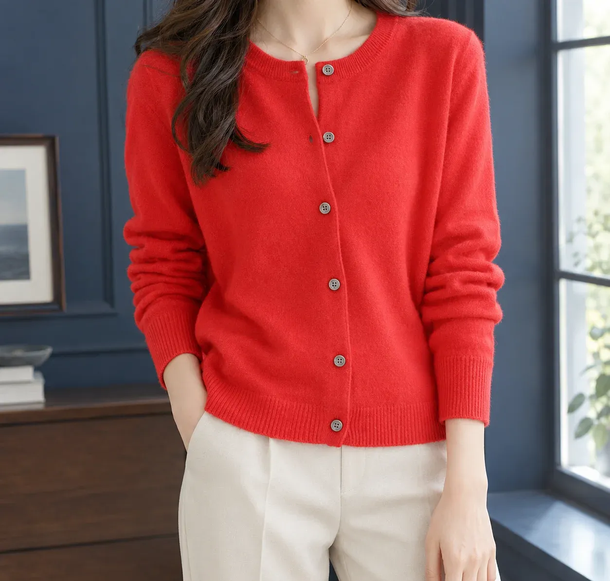 Lillian-June Round-Neck Cardigan — photograph 1