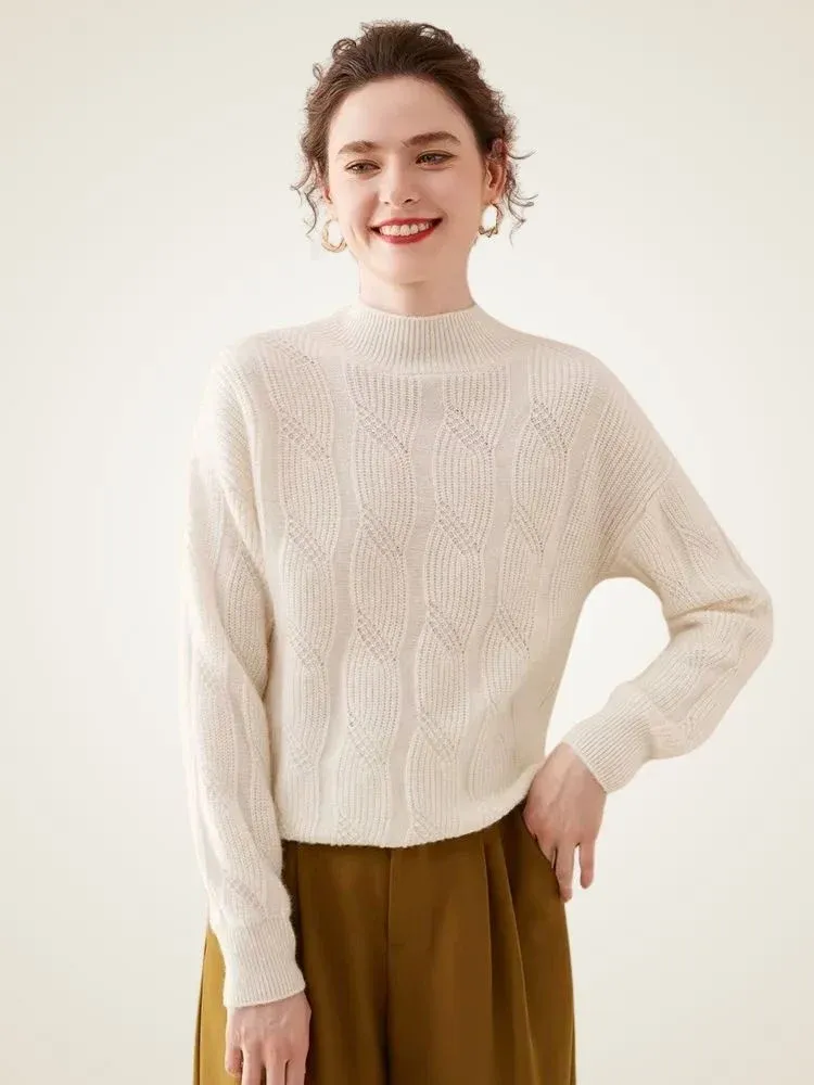 Sophie Cable Sweater — Ivory