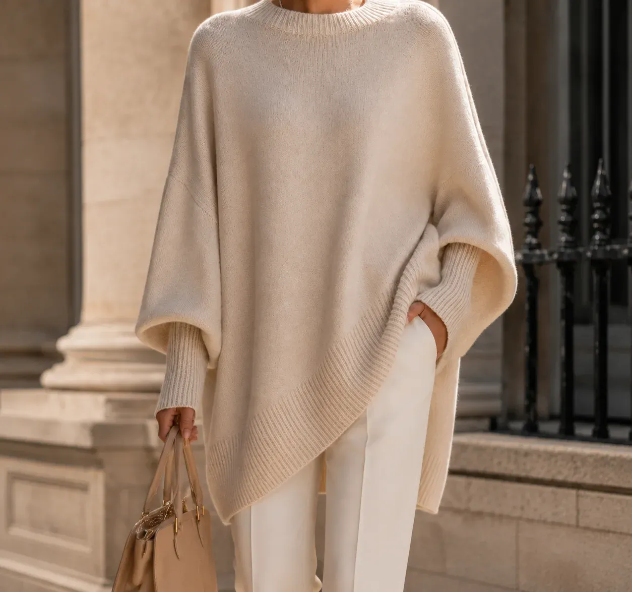Violetta Asymmetric Batwing Sweater — photograph 1