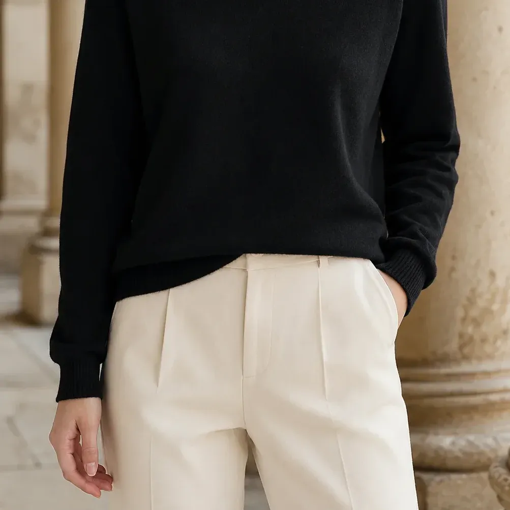Ameline V-Neck Sweater — Black alternate view