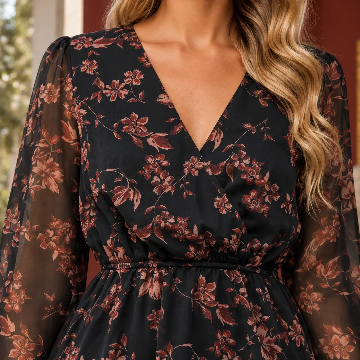 Lucia Floral Dress detail view