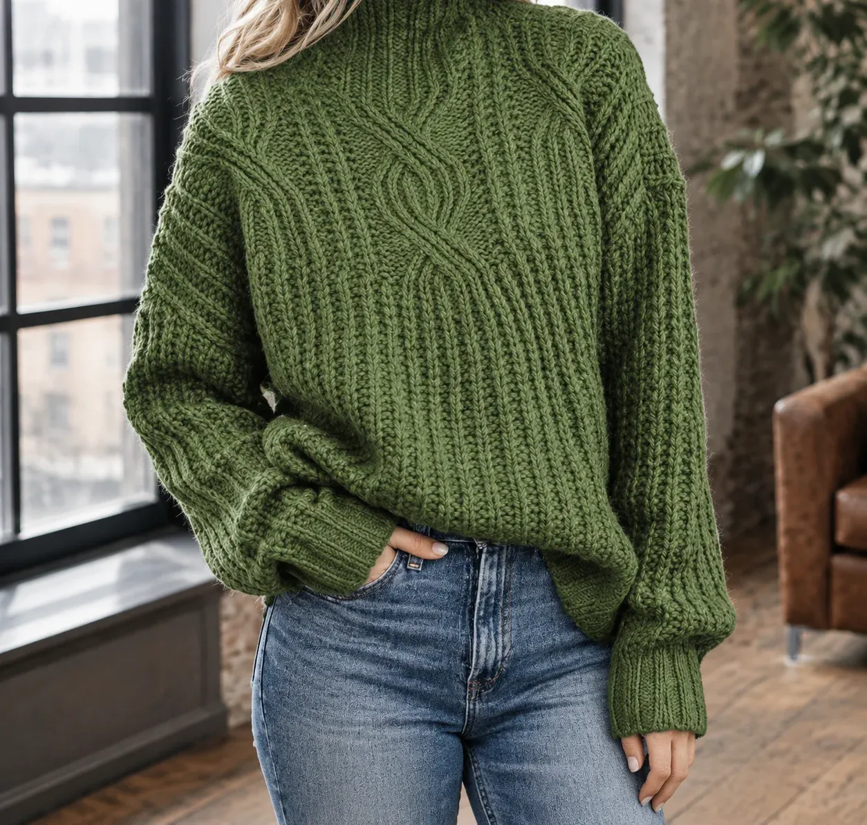 Perpetua Cable-Knit Sweater — photograph 1