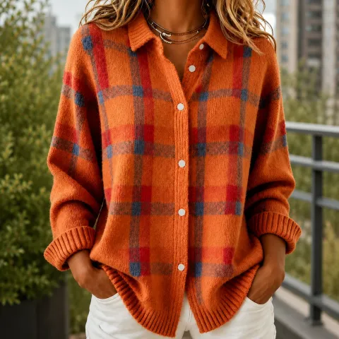 Faye Plaid Cardigan
