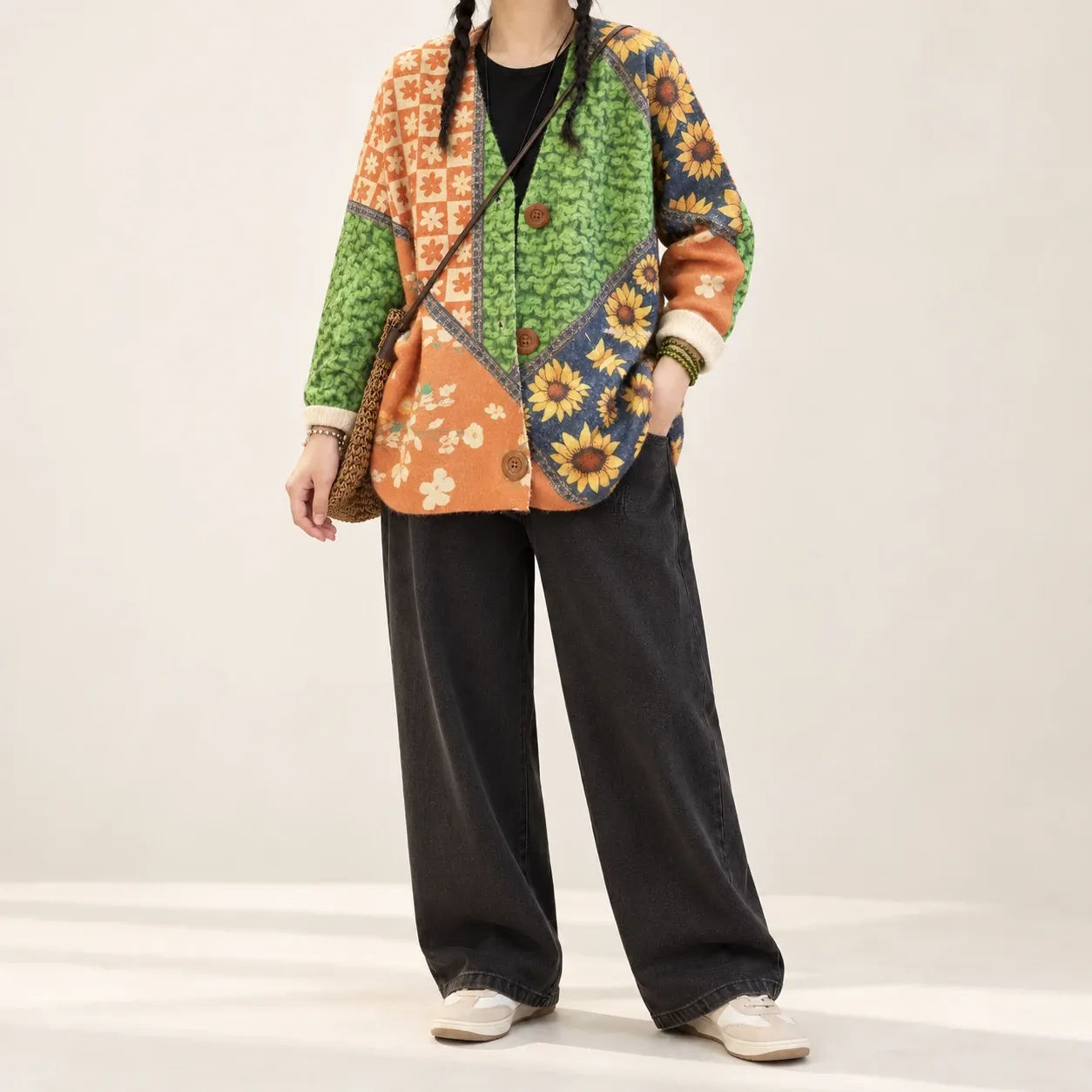 Celeste Floral Knit Cardigan — lead view