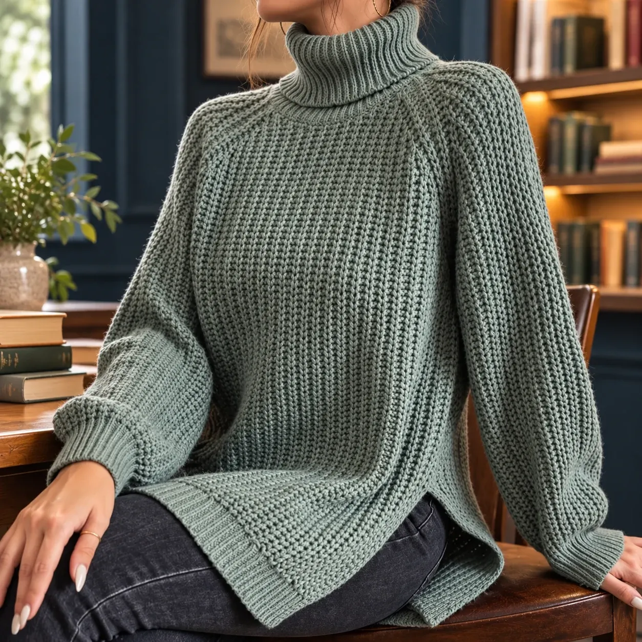 Sabine Split-Hem Sweater — photograph 5